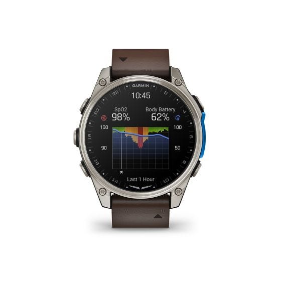Garmin D2 Mach 2 – 47mm Titanium with Oxford Crown Leather Band