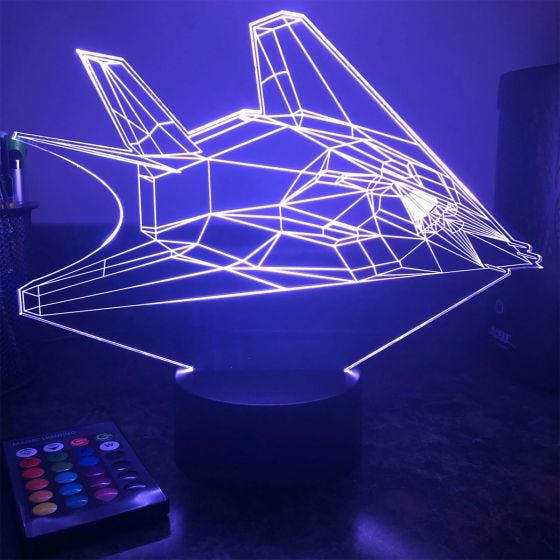 絶版　ハイペリオン　エアークラフト　3Ｄ　ＬＩＧＨＴ F-117A Nighthawk Stealth Fighter 3D Aircraft Color Changing Lamps