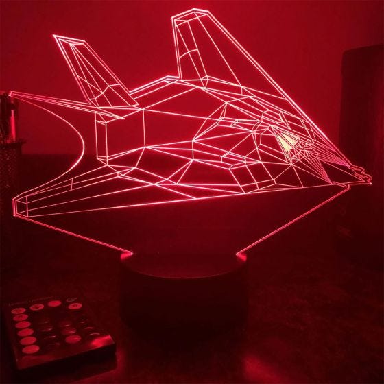F-117A Nighthawk Stealth Fighter 3D Aircraft Color Changing Lamps