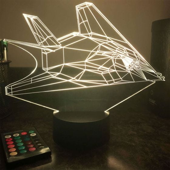 F-117A Nighthawk Stealth Fighter 3D Aircraft Color Changing Lamps