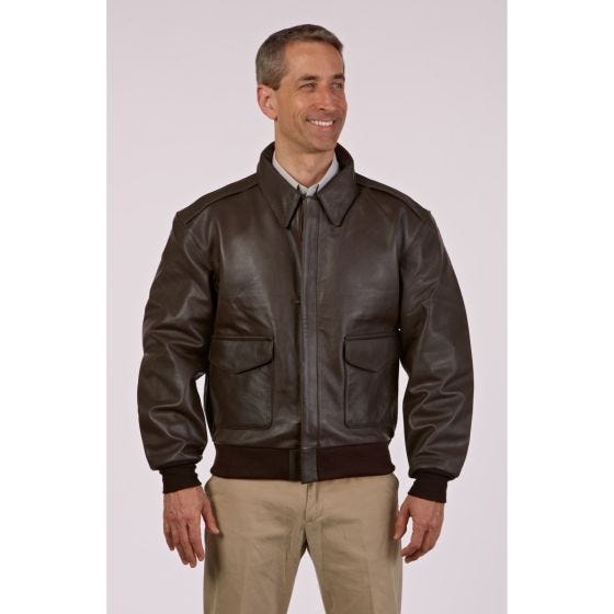 Classic Leather Bomber Jacket (A-2)