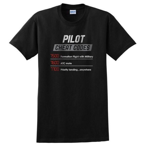 Aviation Cheat Codes Shirt, Atc Pilot Airplane Radio T-Shirt Aviation Cheat Codes Shirt, Atc Pilot Airplane Radio T-Shirt