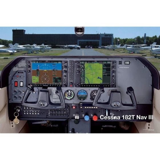 Lave Postnummer udløb Cessna 182T G1000 Cockpit Poster