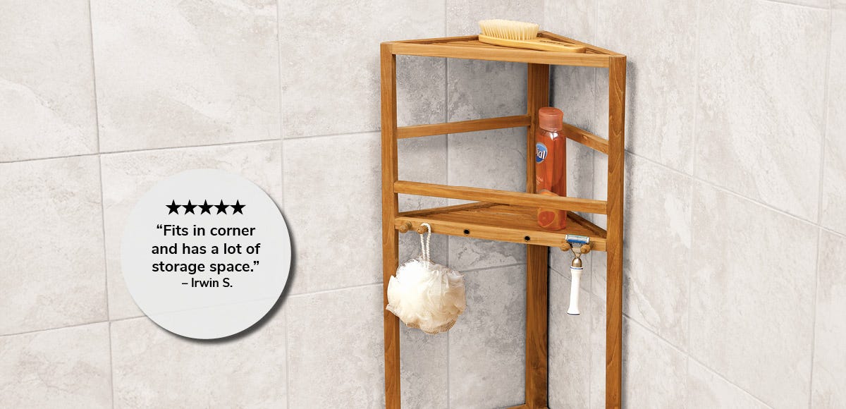Teak Shower Shelf