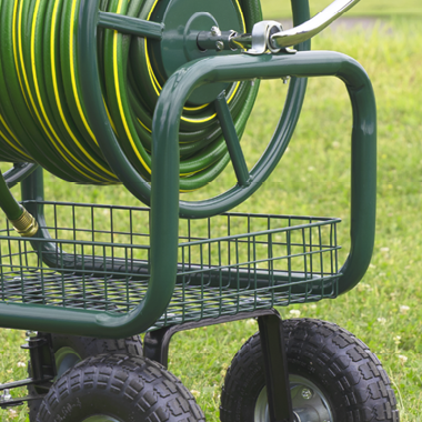 Durable steel frame with hose