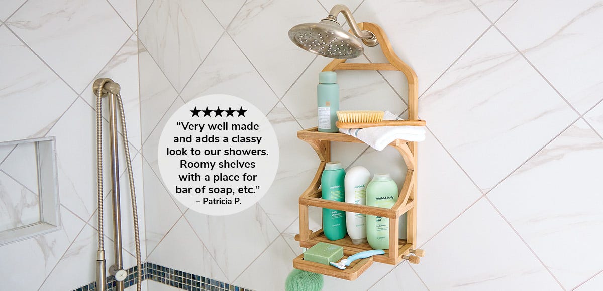 Teak Shower Organizer