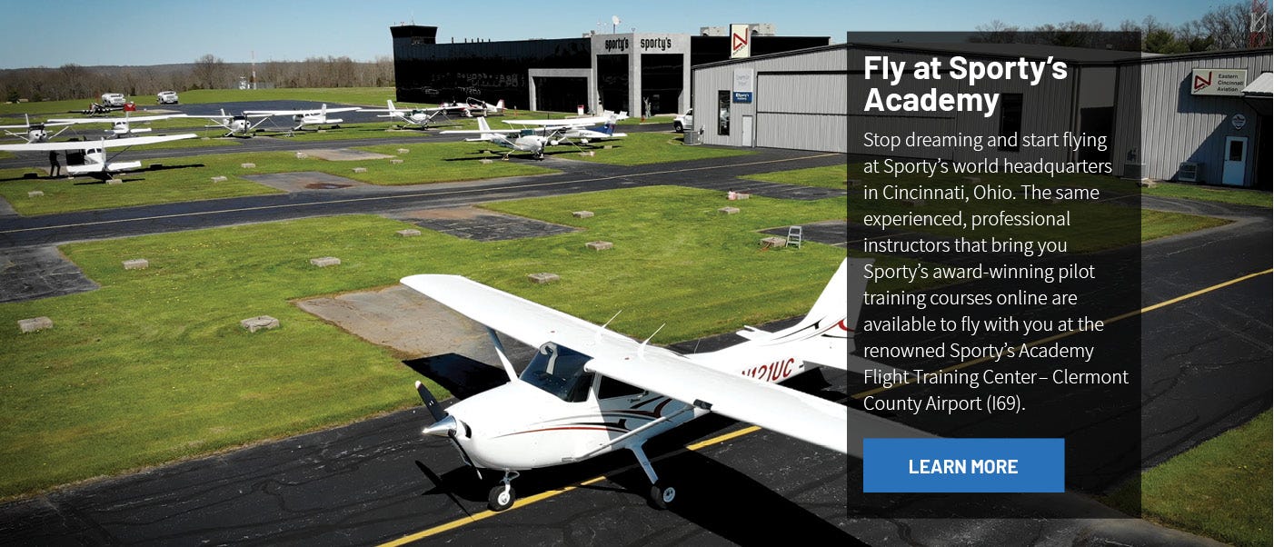 come fly with sporty's academy at clermont county airport in cincinnati ohio