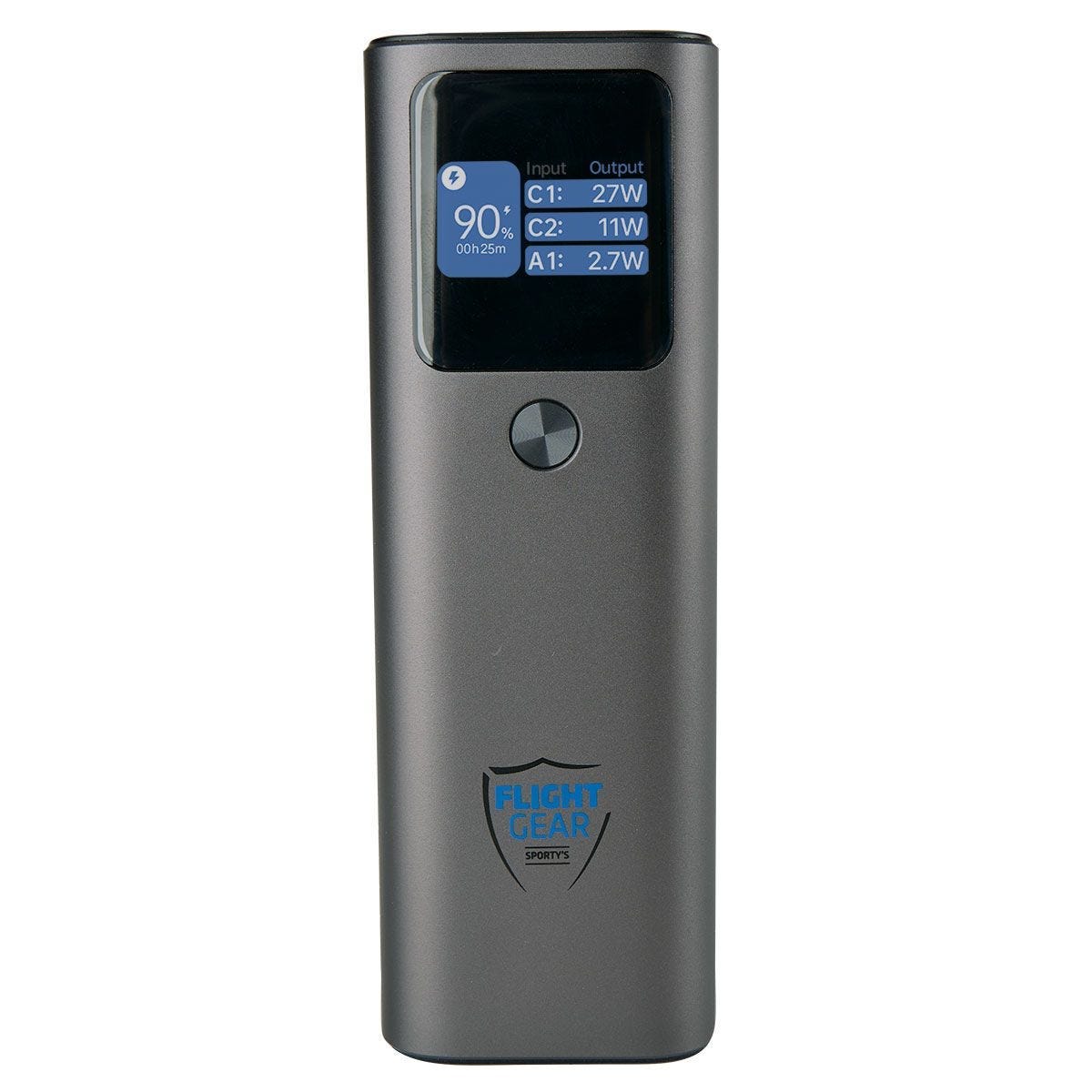 PJ2+ COM Radio displayed with it being plugged into backup battery