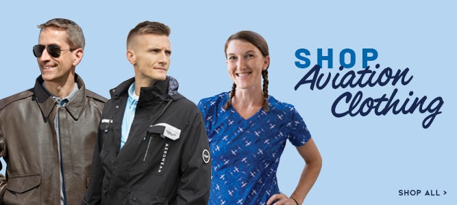 five people wearing various aviation clothing