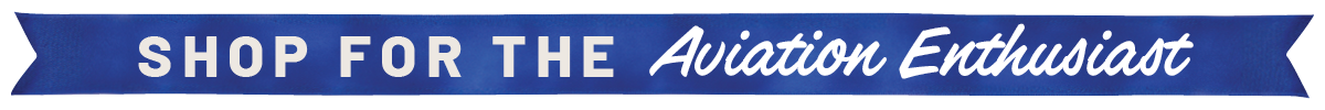 shop for aviation enthusiasts blue banner