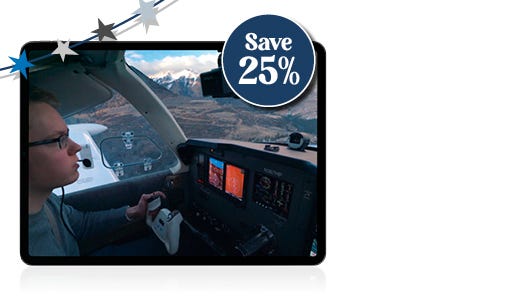 tablet displaying screenshot from Aviation Weather Course