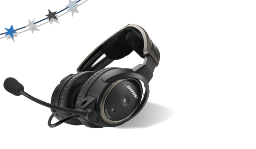 Bose A20 aviation headset displayed with gift decoration
