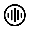 Soundwave icon with circle around soundwave