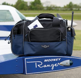 Flight Gear Crosswind Bag Flight Gear Crosswind Bag sitting on the wing of an airplane