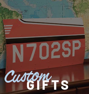 Custom Gifts with custom tail number piece shown