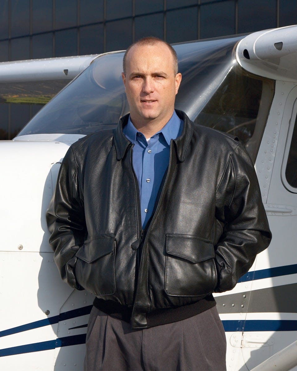 Dan Robinson standing in front of Cessna 172