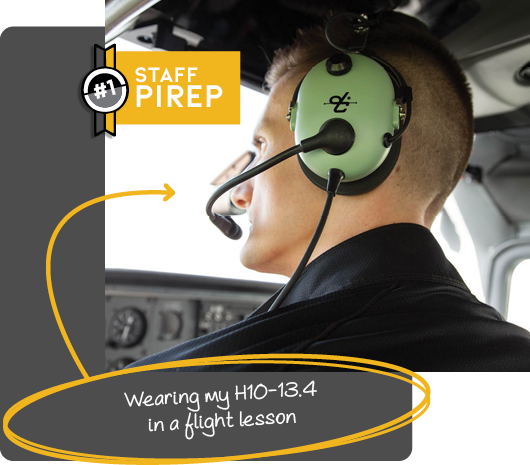 Russ wearing headset