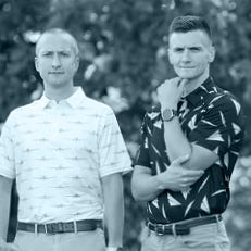 Two guys wearing Aerowear shirts