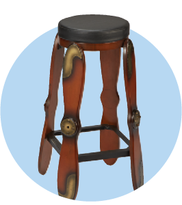 Home Decor Propeller bar stool displayed
