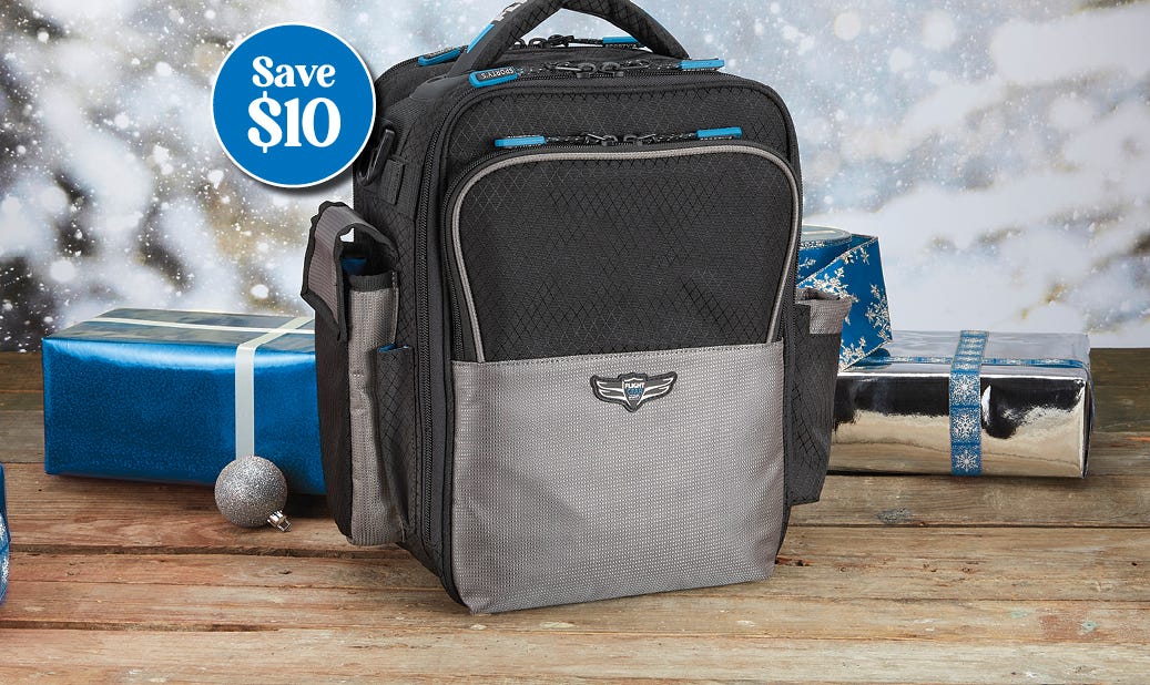 Flight Gear iPad Bag displayed with gift decorations