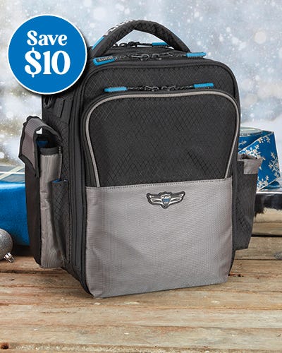 Flight Gear iPad Bag displayed with gift decorations