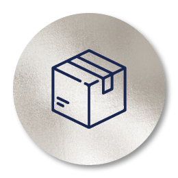 package icon on blue background
