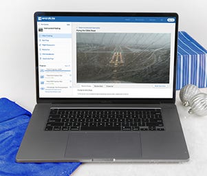 Laptop and mobile devices displaying Sporty's Pilot Training Courses