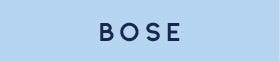 Bose text on blue background