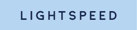 Lightspeed text on blue background