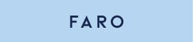 Faro text on blue background