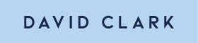 David Clark text on blue background