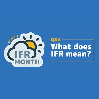 Sporty's IFR Month logo displayed