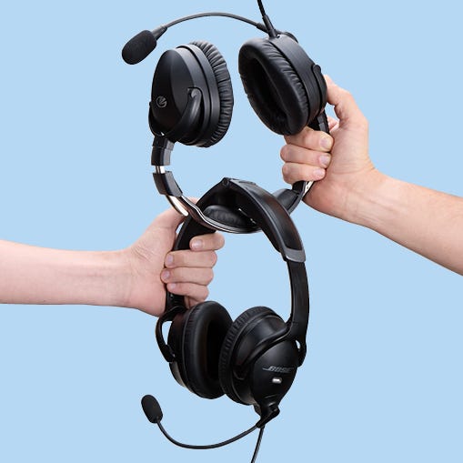 multiple headsets displayed in gift boxes