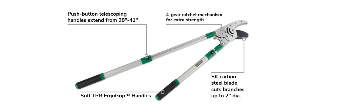 Super-Ratchet Telescopic Anvil Loppers