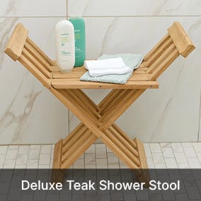 Deluxe Teak Shower Stool