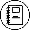 Spiral-bound printed manual for easy use in the cockpit icon