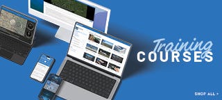 Training courses with multiple devices displaying different windows from the course apps
