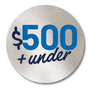 $500 and under