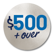 $500 and over
