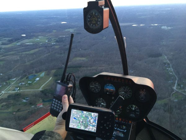 Radio test in flight