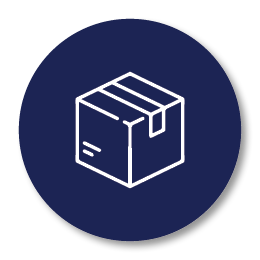 package icon on blue background