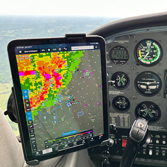 the 10 best weather apps for pilots 2025 edition. picture of ipad with weather on screen in flight in cockpit