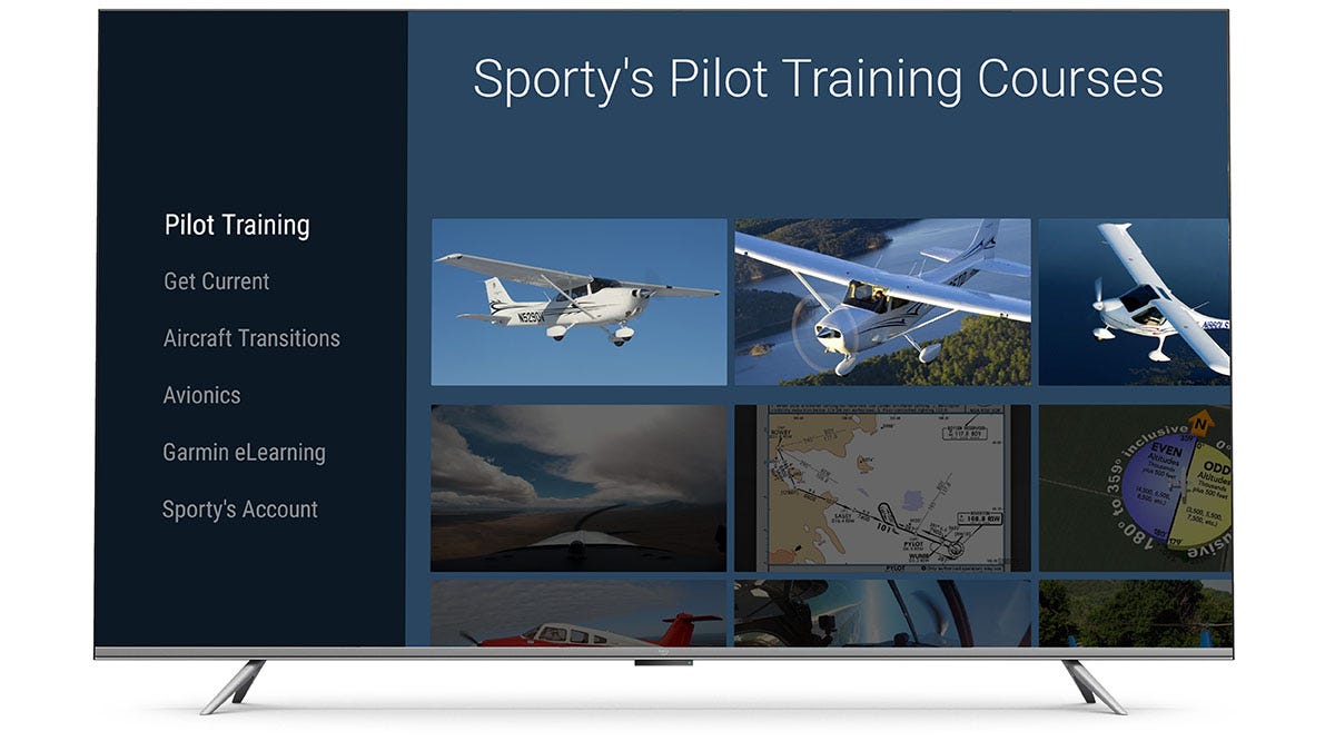 Smart TV apps - Sporty's Pilot Training