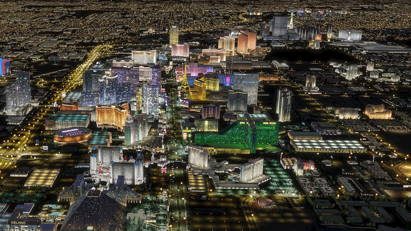 Las Vegas in simulator