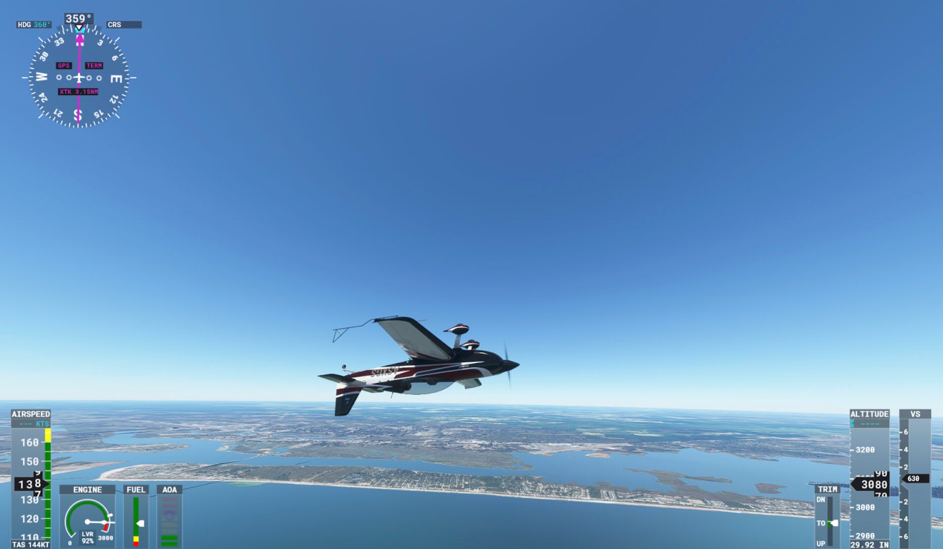 Flight simulator aerobatics
