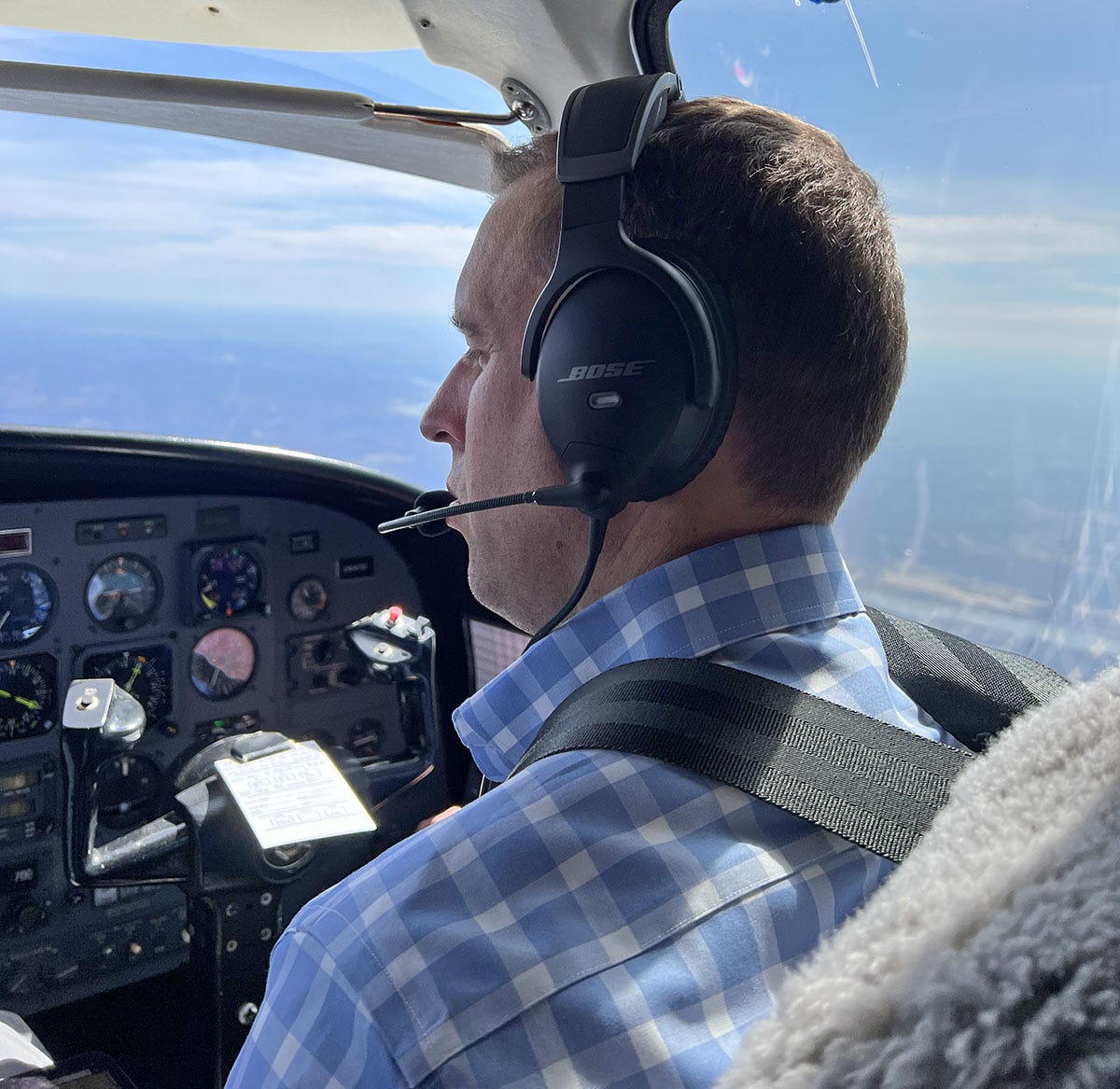 Bose A30 Aviation Headset in Cessna Citation