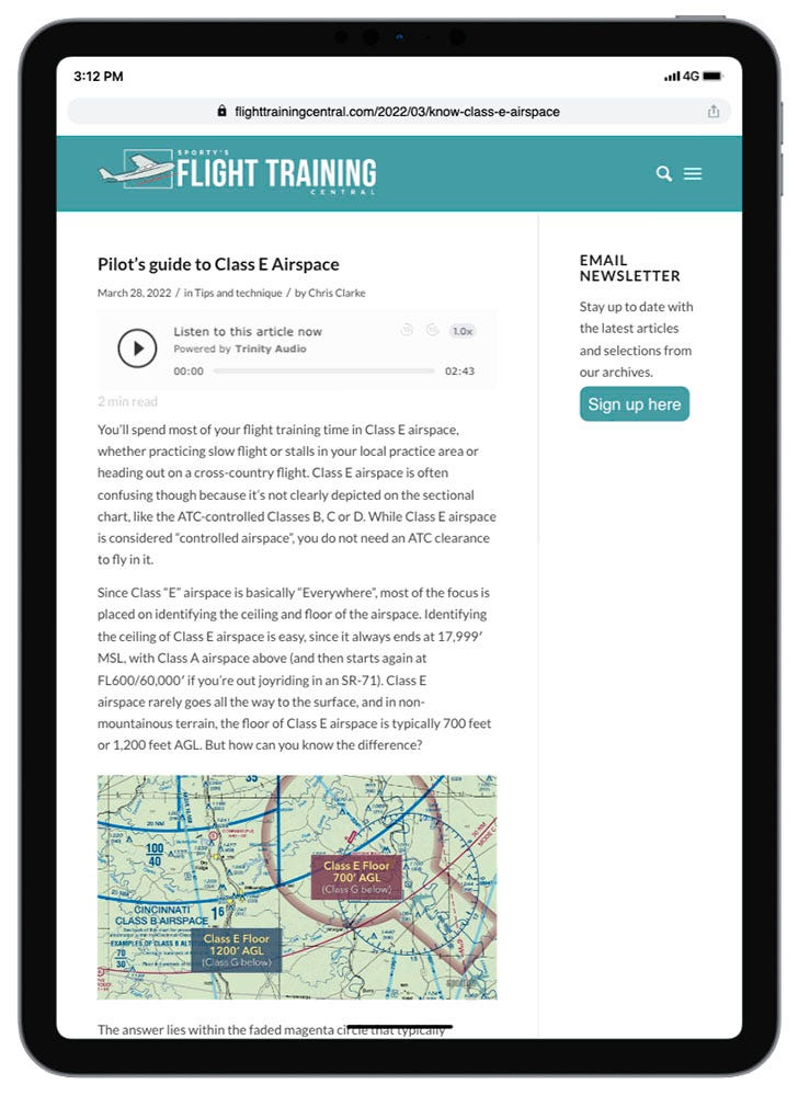 Flight Training Central article