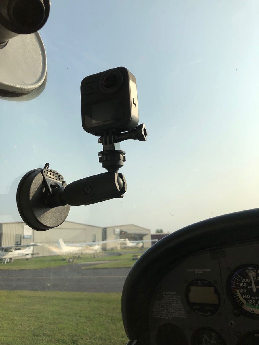 GoPro MAX in Cessna window