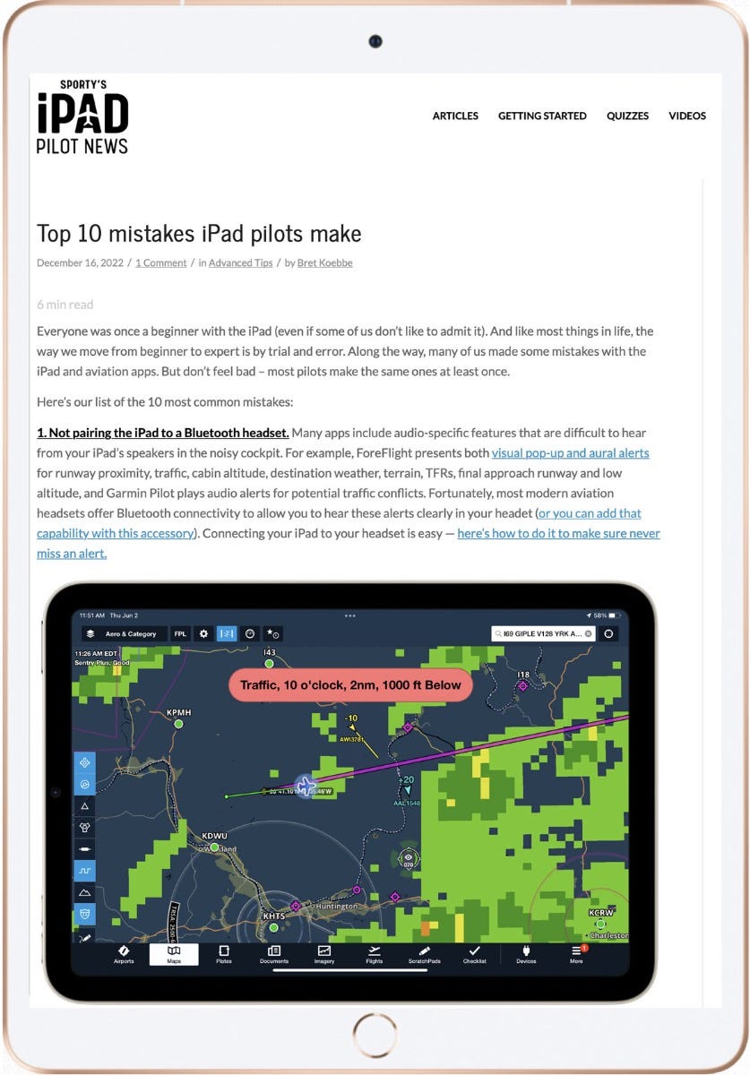 iPad Pilot News