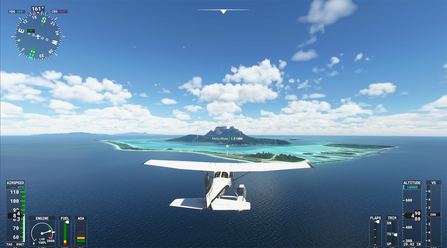 Bora Bora flight simulator